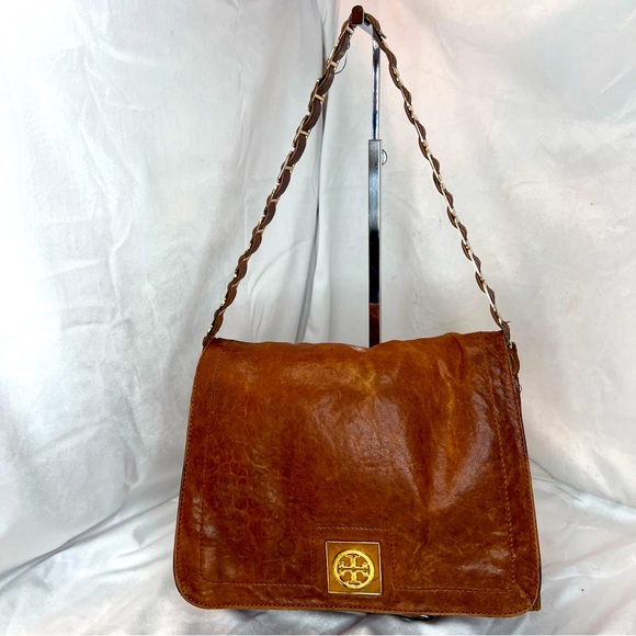 Rare Tory Burch Louisa Tan Leather Shoulder Bag (hard to find) - Picture 8 of 15